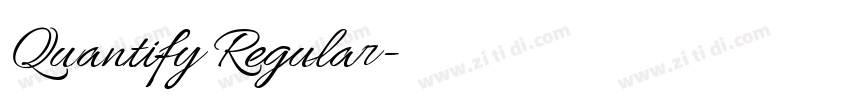 Quantify Regular字体转换